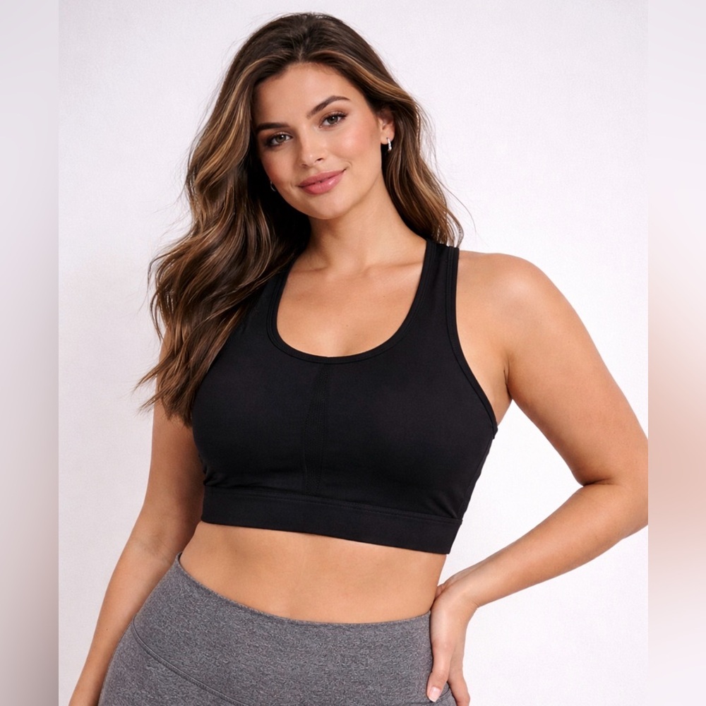 Evolve Black Racerback Sports Bra Size L